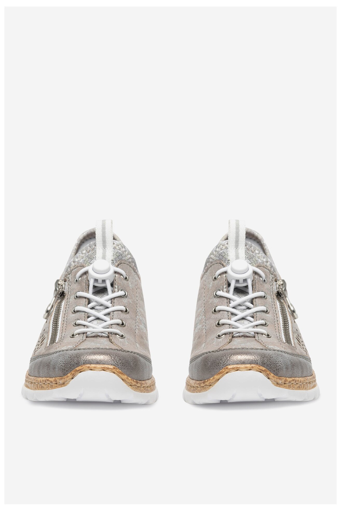 Półbuty Rieker N42K6-40 Szary