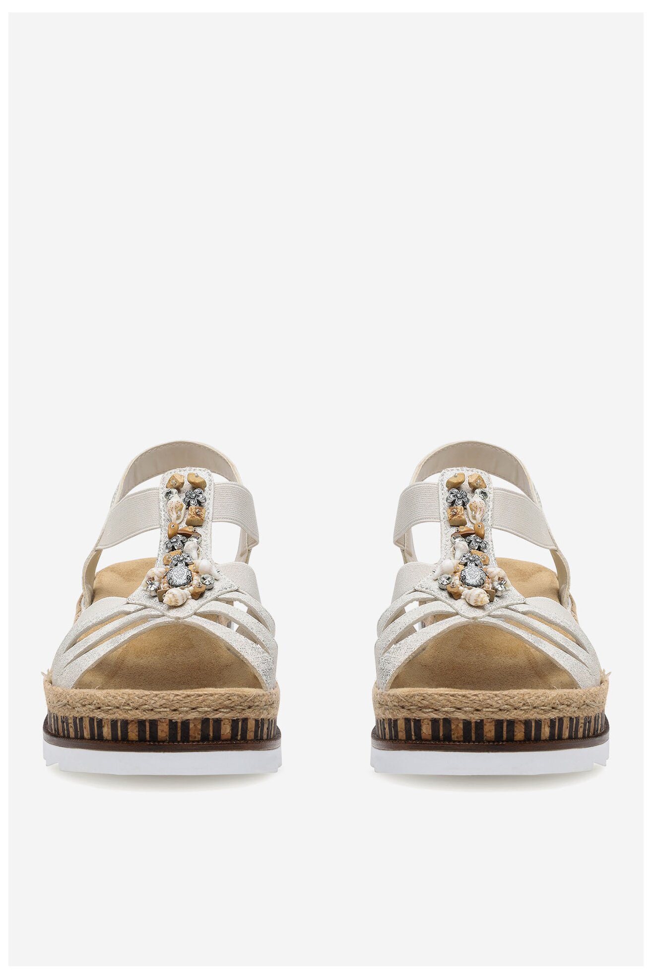 Sandały Rieker V7949-90 Srebrny