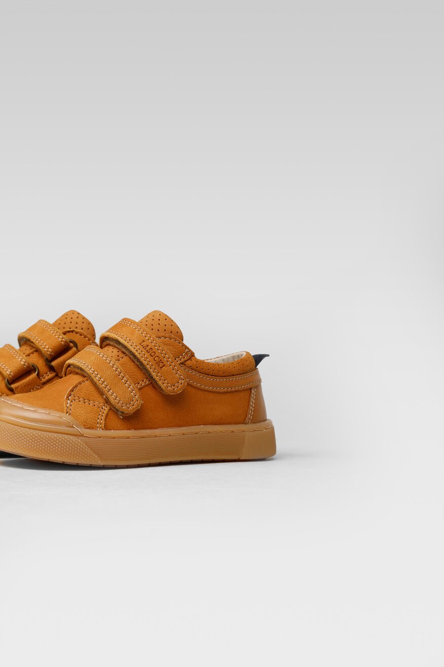 Lasocki Kids - Skórzane sneakersy brązowe - 5904248265687
