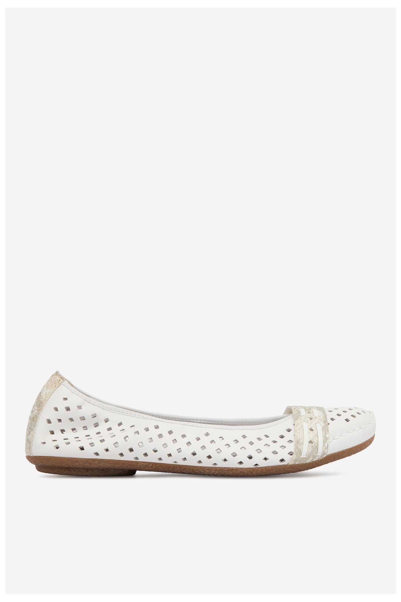 Baleriny Rieker CEO-41430-81 Biały