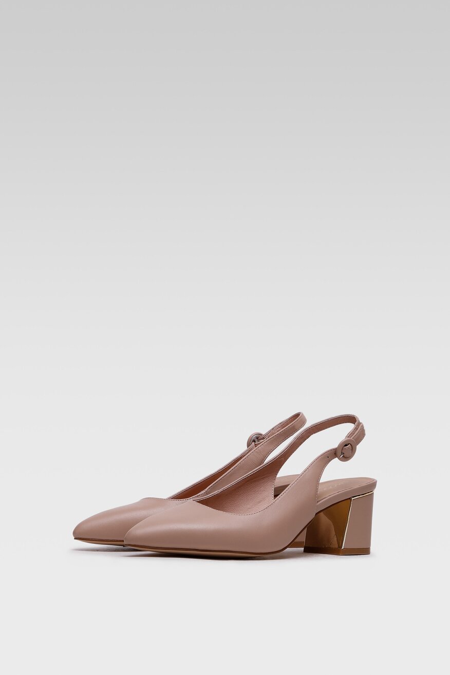 
                Lasocki - Skórzane sandały beżowe - 5904248525026