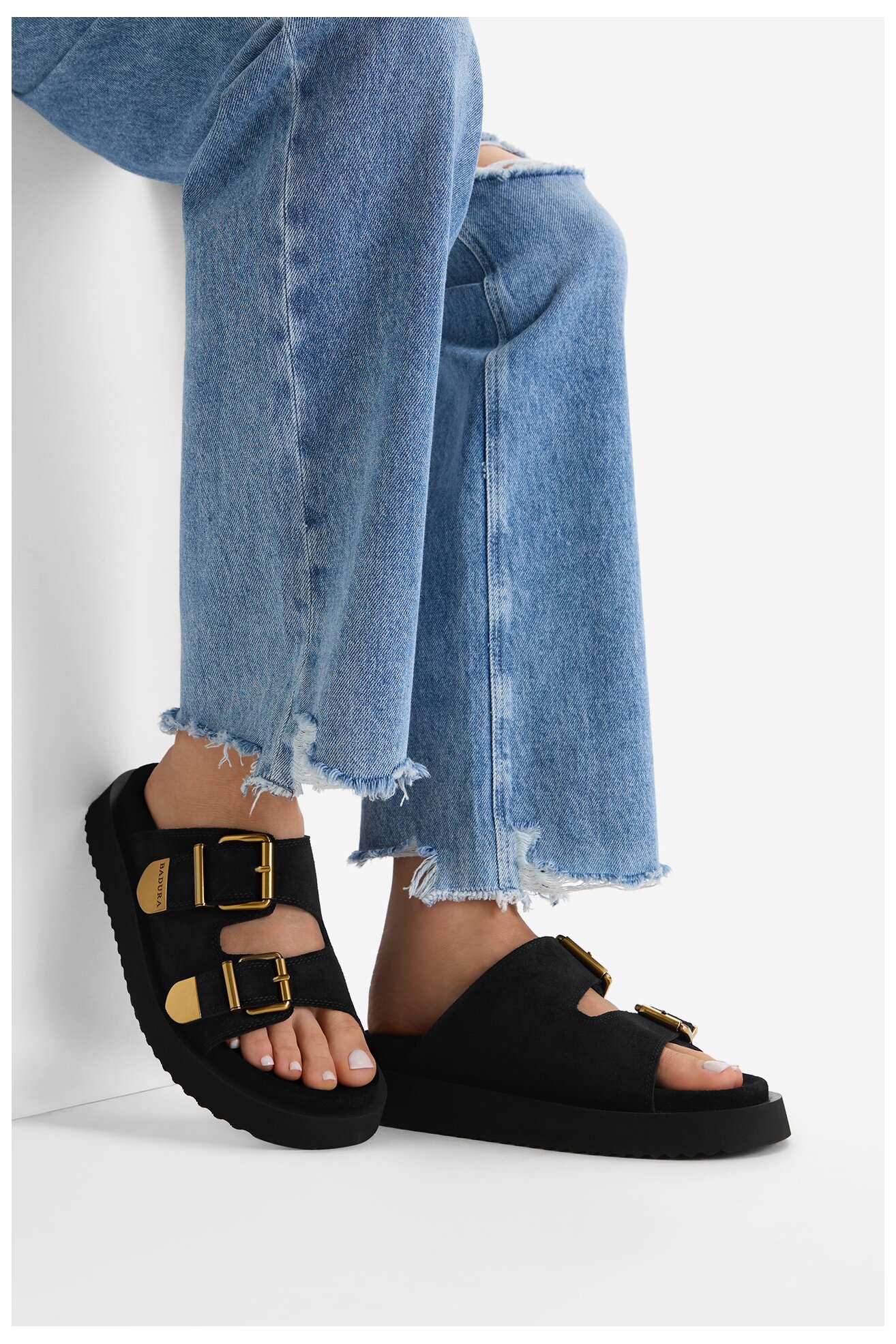 Klapki Badura CYCLAMEN-80033-25 Czarny