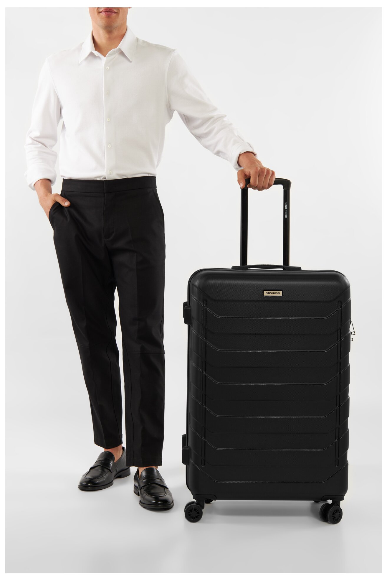 Bőrönd Gino Rossi CEO-GIN-L-001-05-BLACK FEKETE