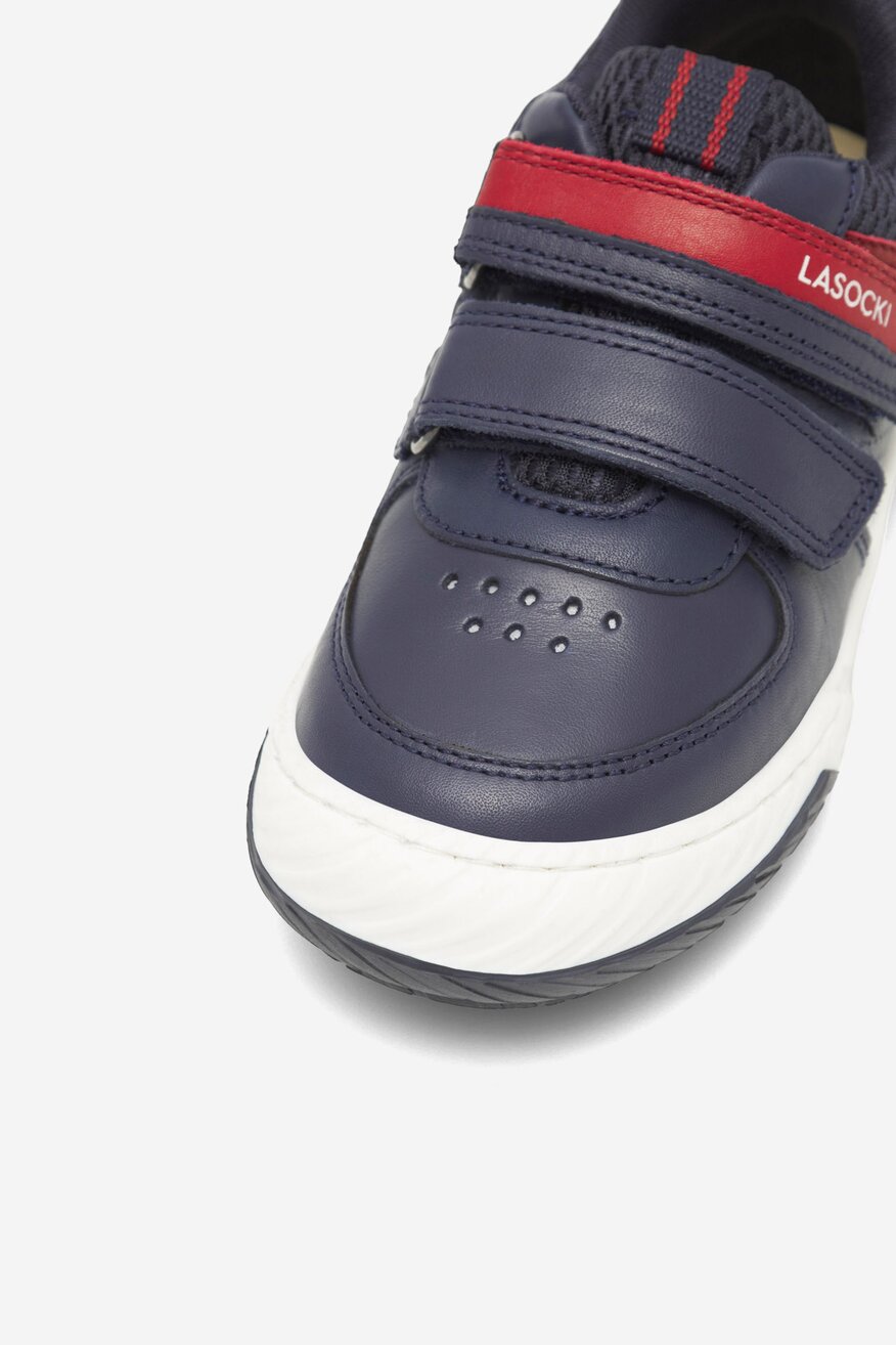 Lasocki Kids - Sneakersy skórzane na rzepy - 5905588287681