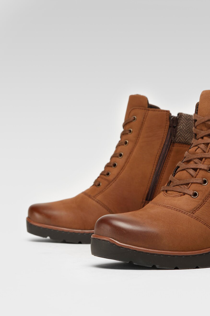 
                Go Soft - Skórzane trzewiki brązowe - 5904862262345