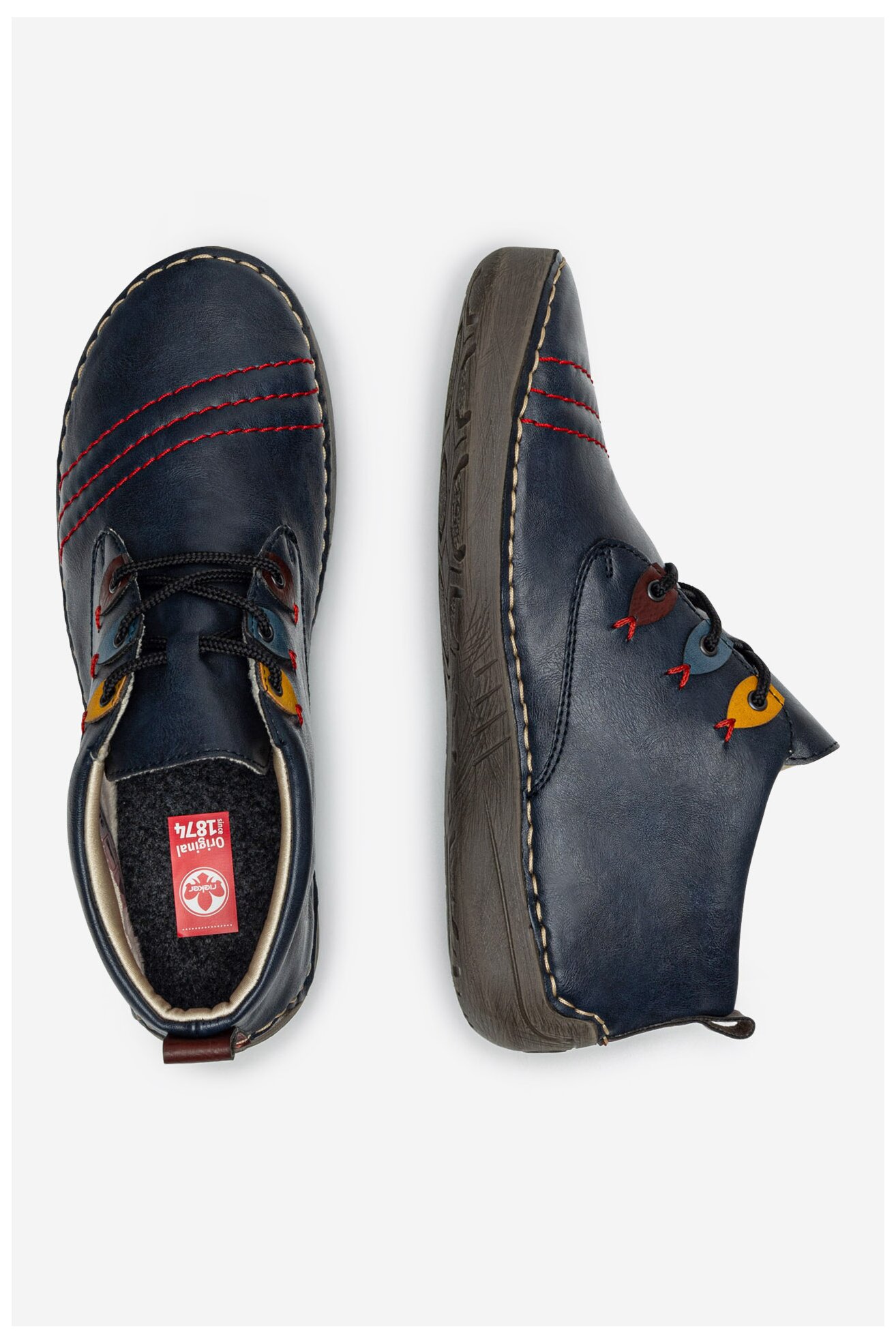 Półbuty Rieker 52509-14 Niebieski