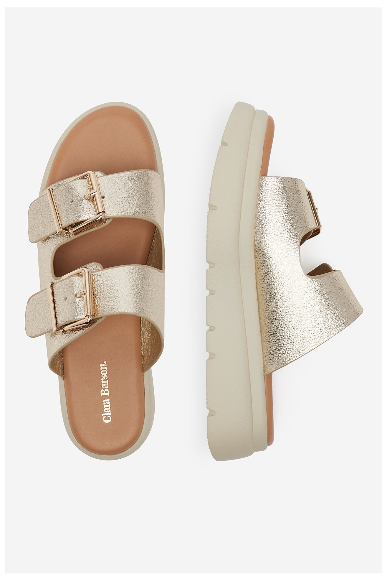 Klapki Clara Barson H3T9409-6 Złoty