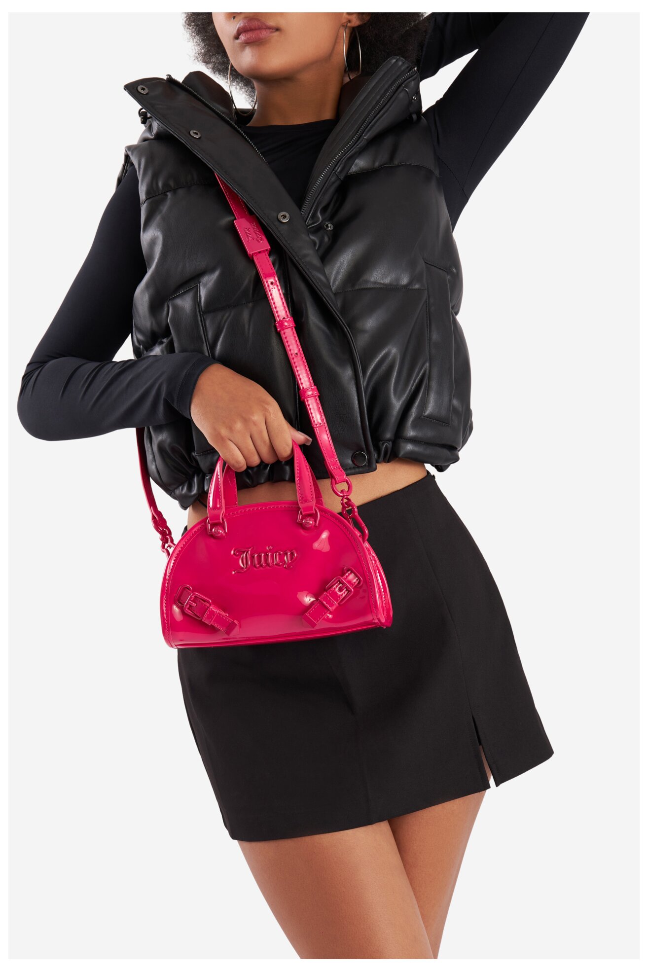 Kézitáska Juicy Couture BIJXT5645WVP SÖTÉT RÓZSASZÍN