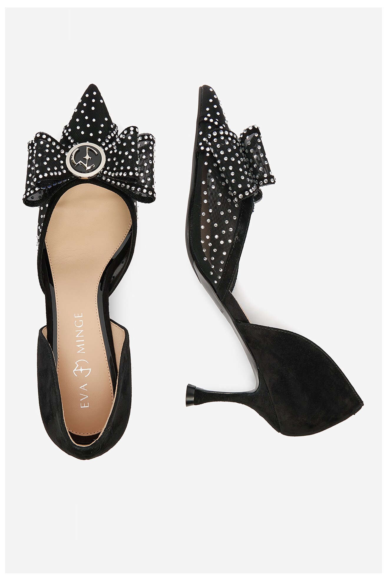 Czółenka EVA MINGE EO-AVA-78096-202 Czarny
