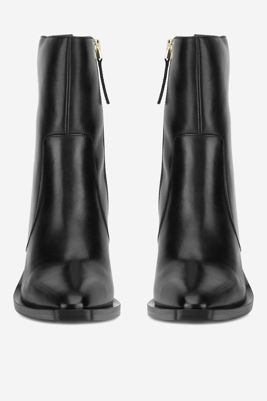 
                Gino Rossi - Botki skórzane na słupku - 5905588879862