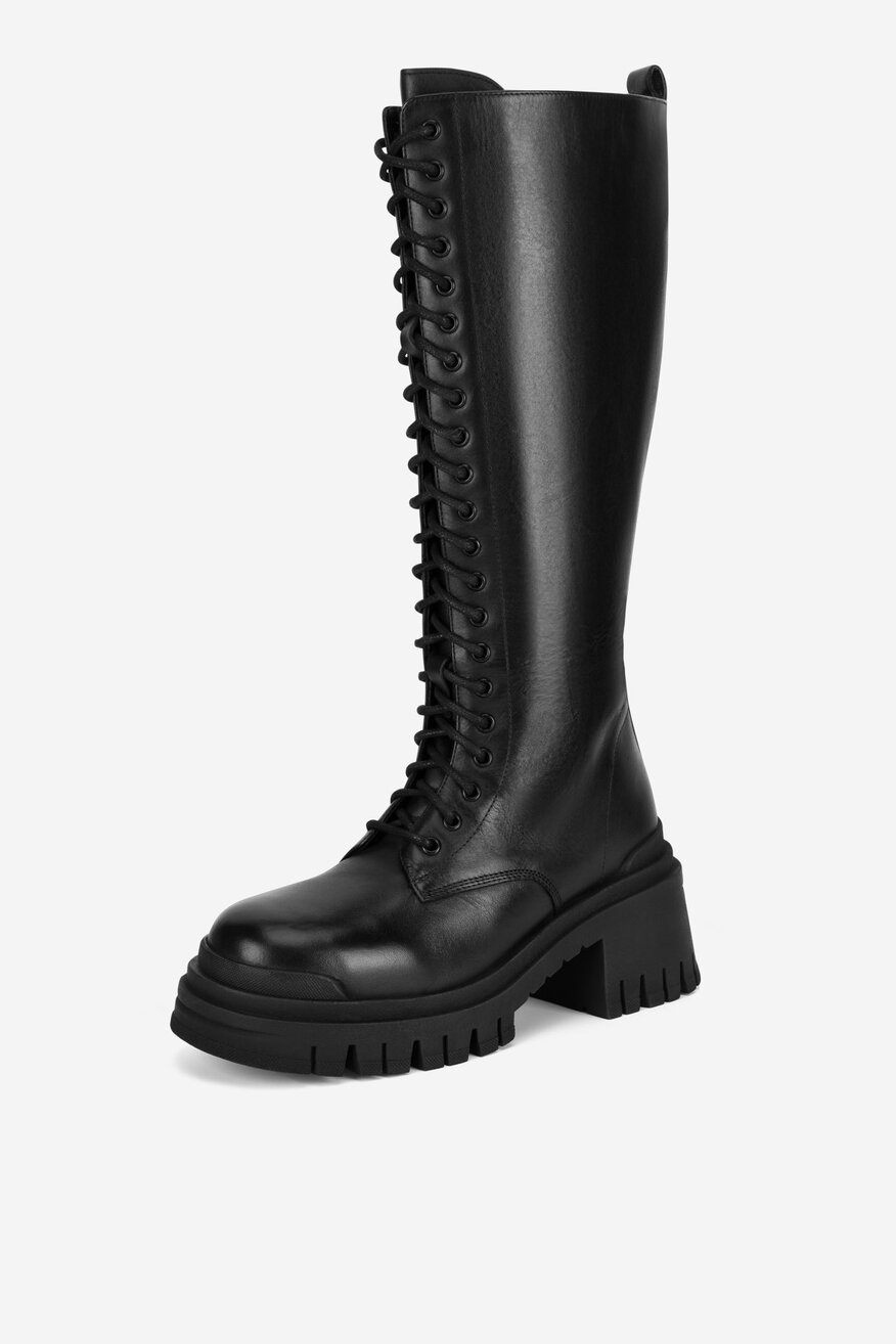 Badura - Kozaki skórzane - 5905588815327