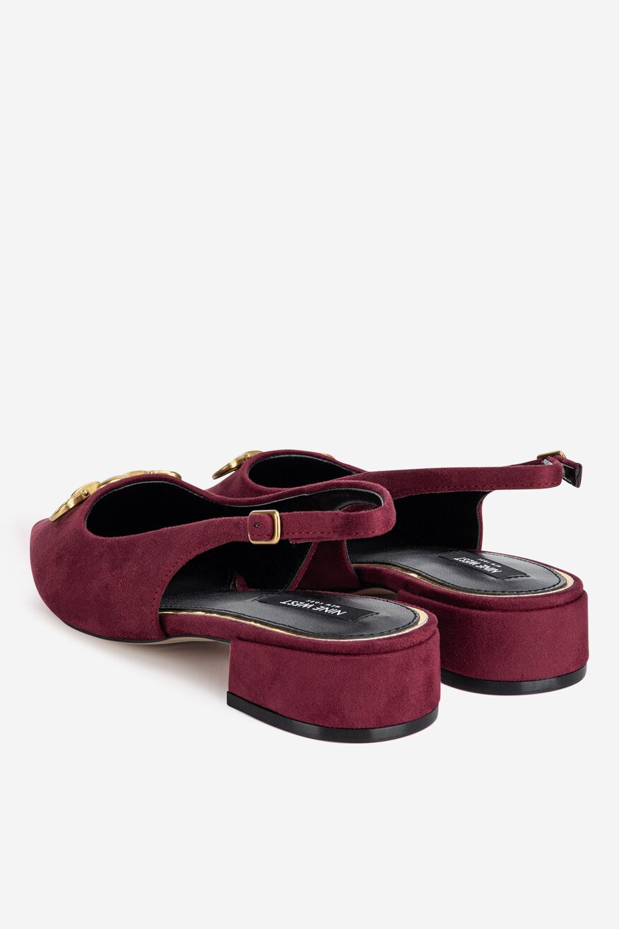 
                NINE WEST - Baleriny z odkrytą piętą - 5905588889748