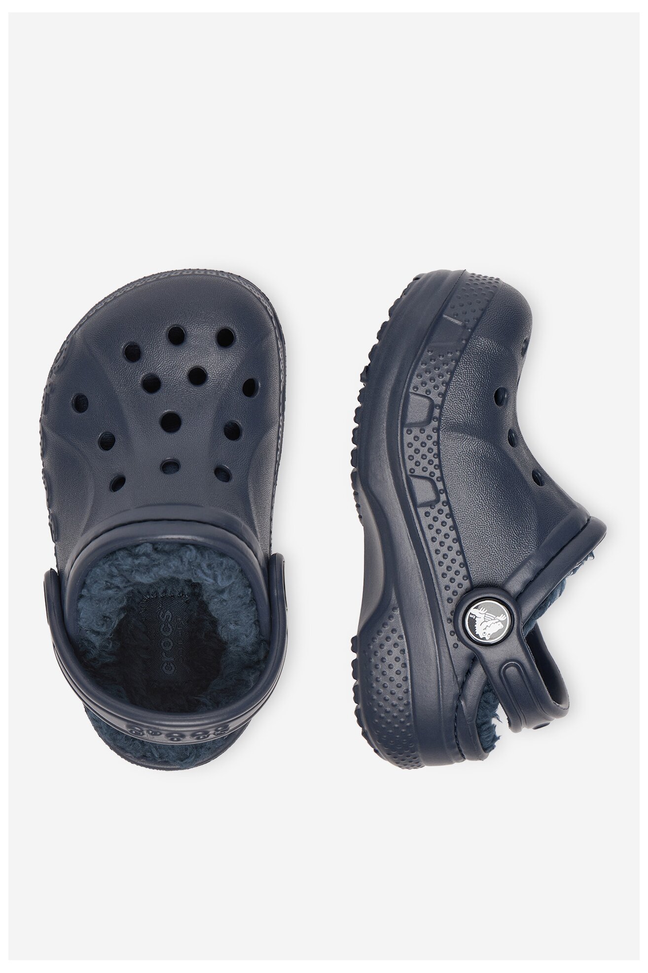 Klapki basenowe Crocs C-BAYA LINED CLOG T 207501-463 Granatowy