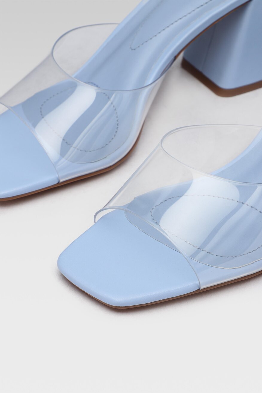 DeeZee - Klapki na obcasie przezroczyste - 5903698505749