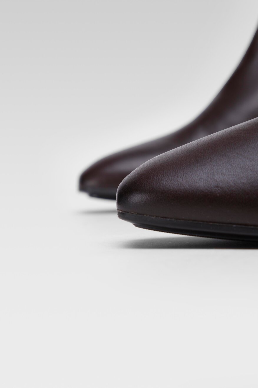 Lasocki - Skórzane kozaki brązowe - 5904248097080