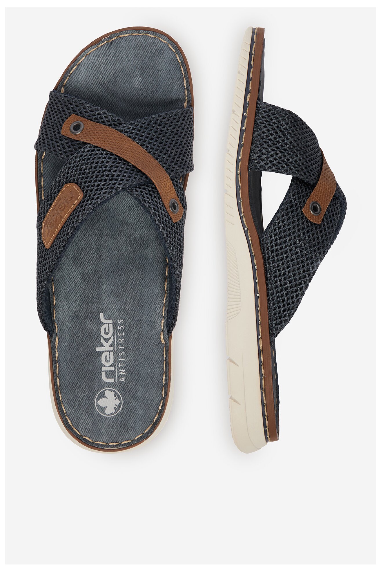 Klapki Rieker CEO-21340-14 Granatowy