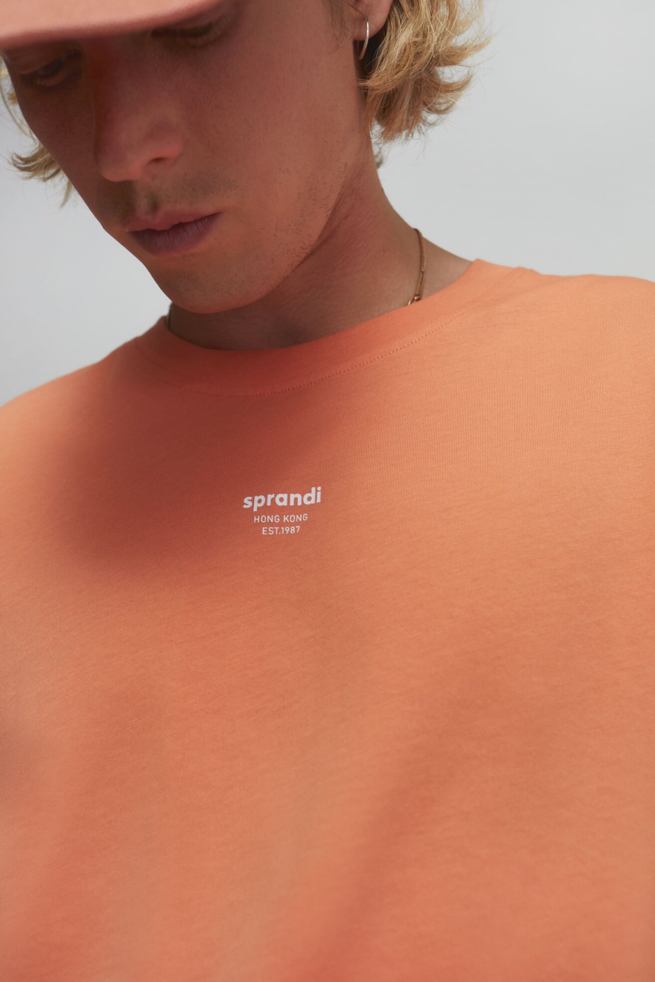 T-shirt Sprandi SS21-TSM009 Pomarańczowy