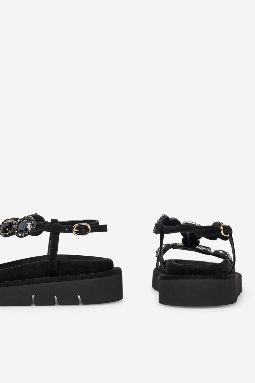 
                EVA MINGE - Sandały zamszowe - 5905588550235