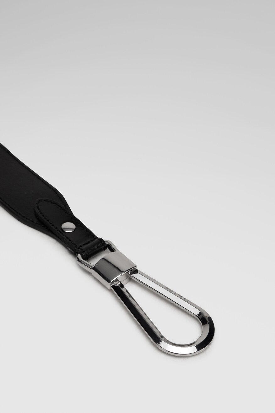 
                Gino Rossi - Pasek damski skórzany czarny - 5903698685700