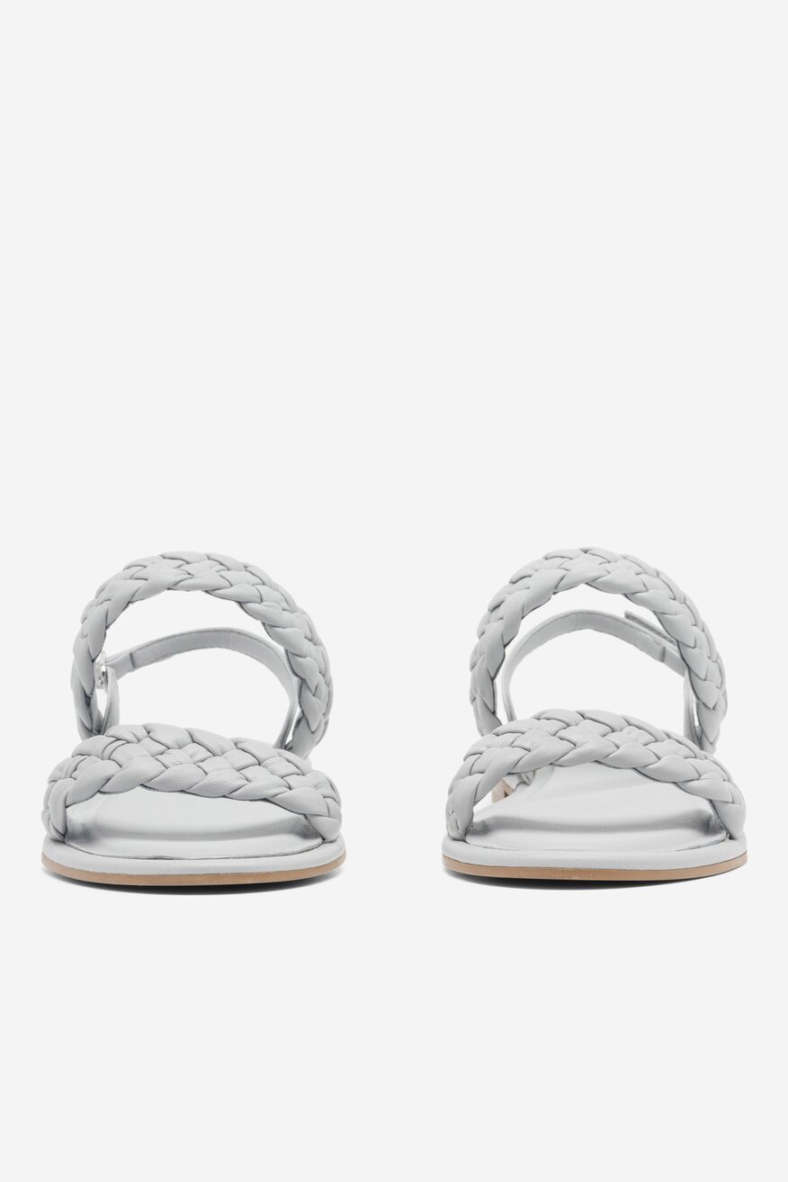 
                SIMPLE - Skórzane sandały niebieskie - 5904862846842