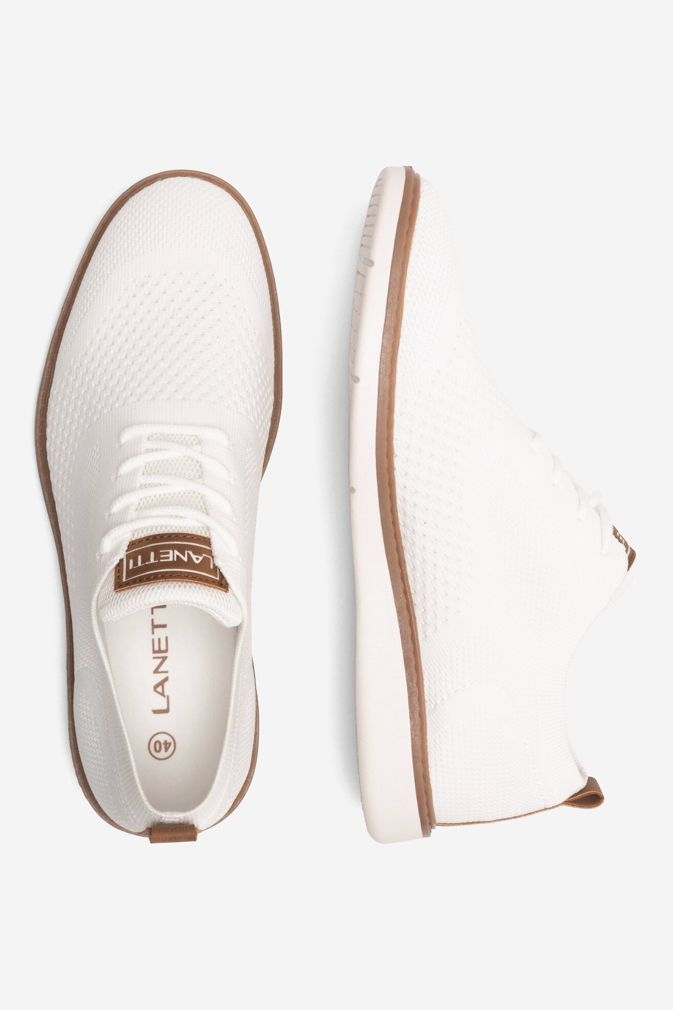 Półbuty Lanetti MP07-21796-01 Biały