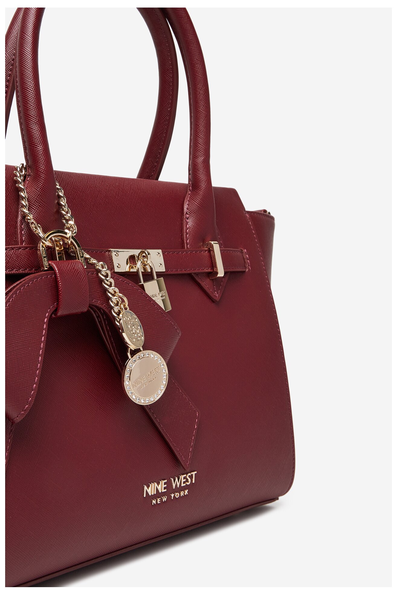 Kézitáska NINE WEST CEO-CHELSEA-CHARM-II-LX10185 BORDÓ