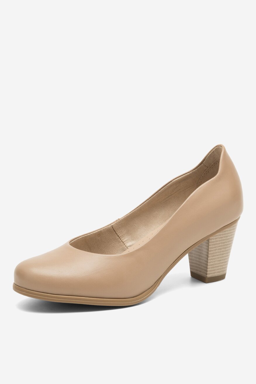 
                Lasocki - Czółenka skórzane na słupku - 5904862631363