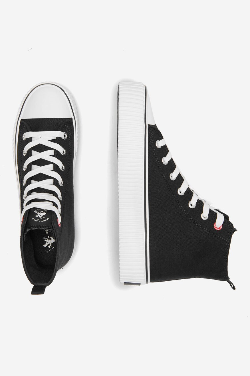 Pantofi pânză Beverly Hills Polo Club NEGRU - 5905588326472