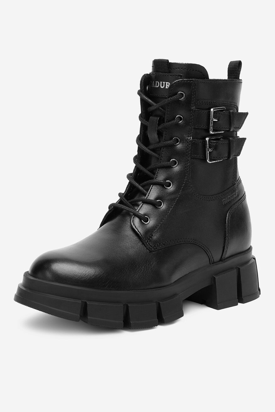 Badura - Trzewiki skórzane ocieplane - 5906751356265