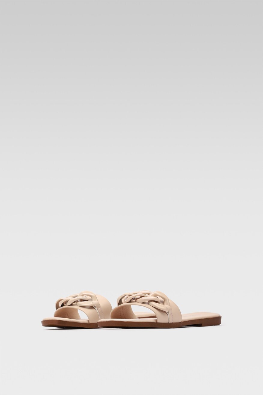 
                Jenny Fairy - Klapki z aplikacją beżowe - 5903698379432