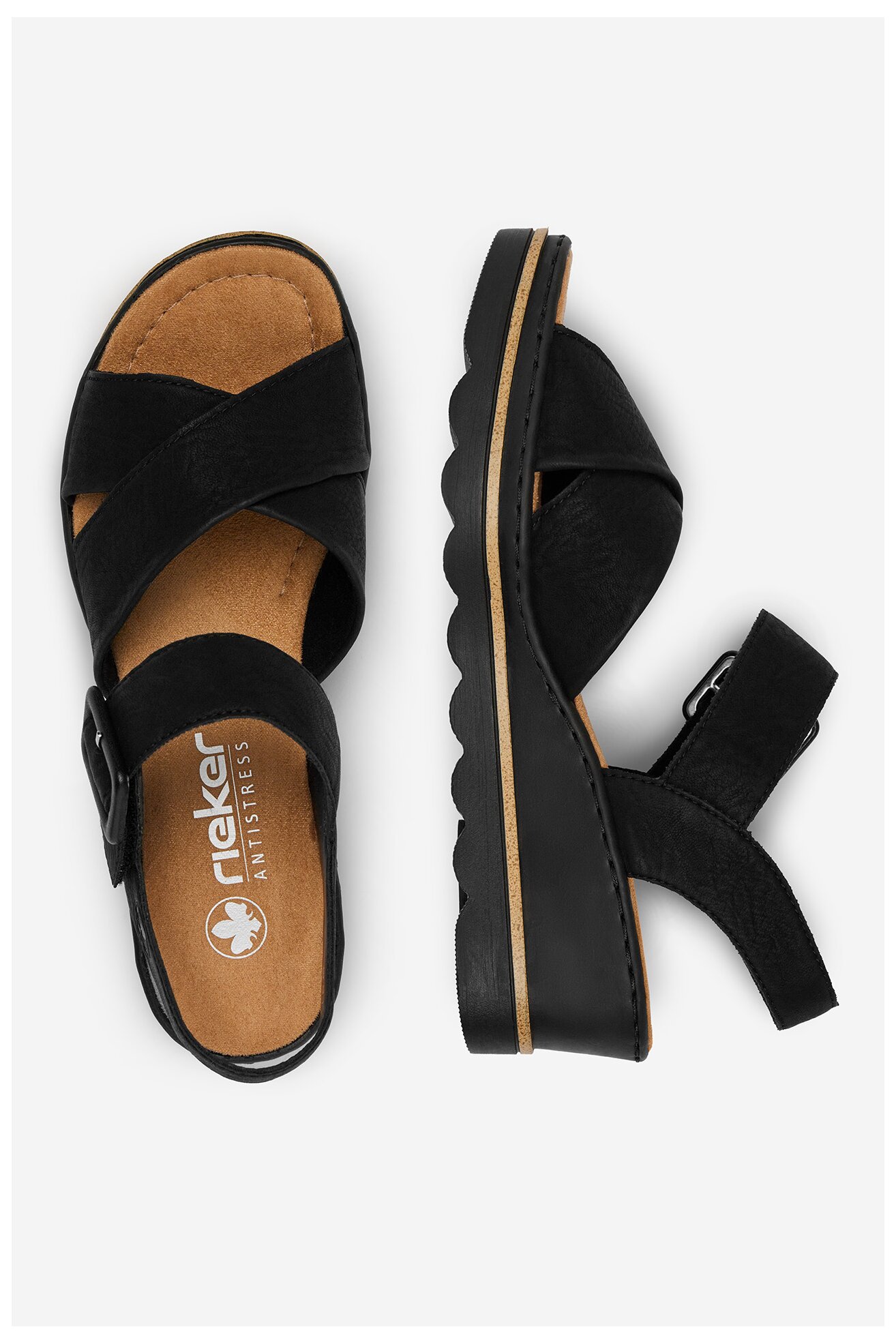 Sandale Rieker 67463-00 NEGRU