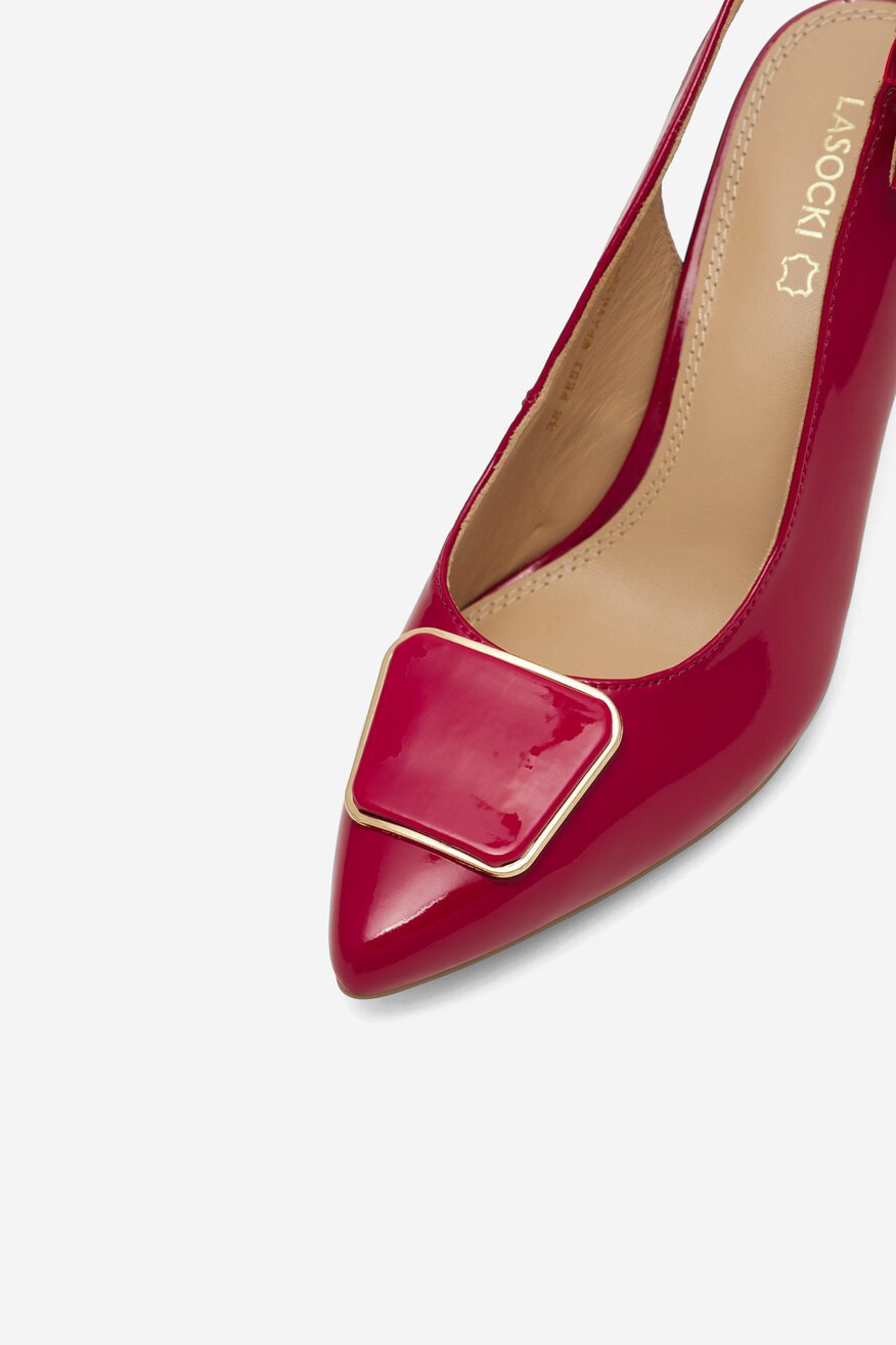 
                Lasocki - Czółenka skórzane lakierowane - 5905588302315