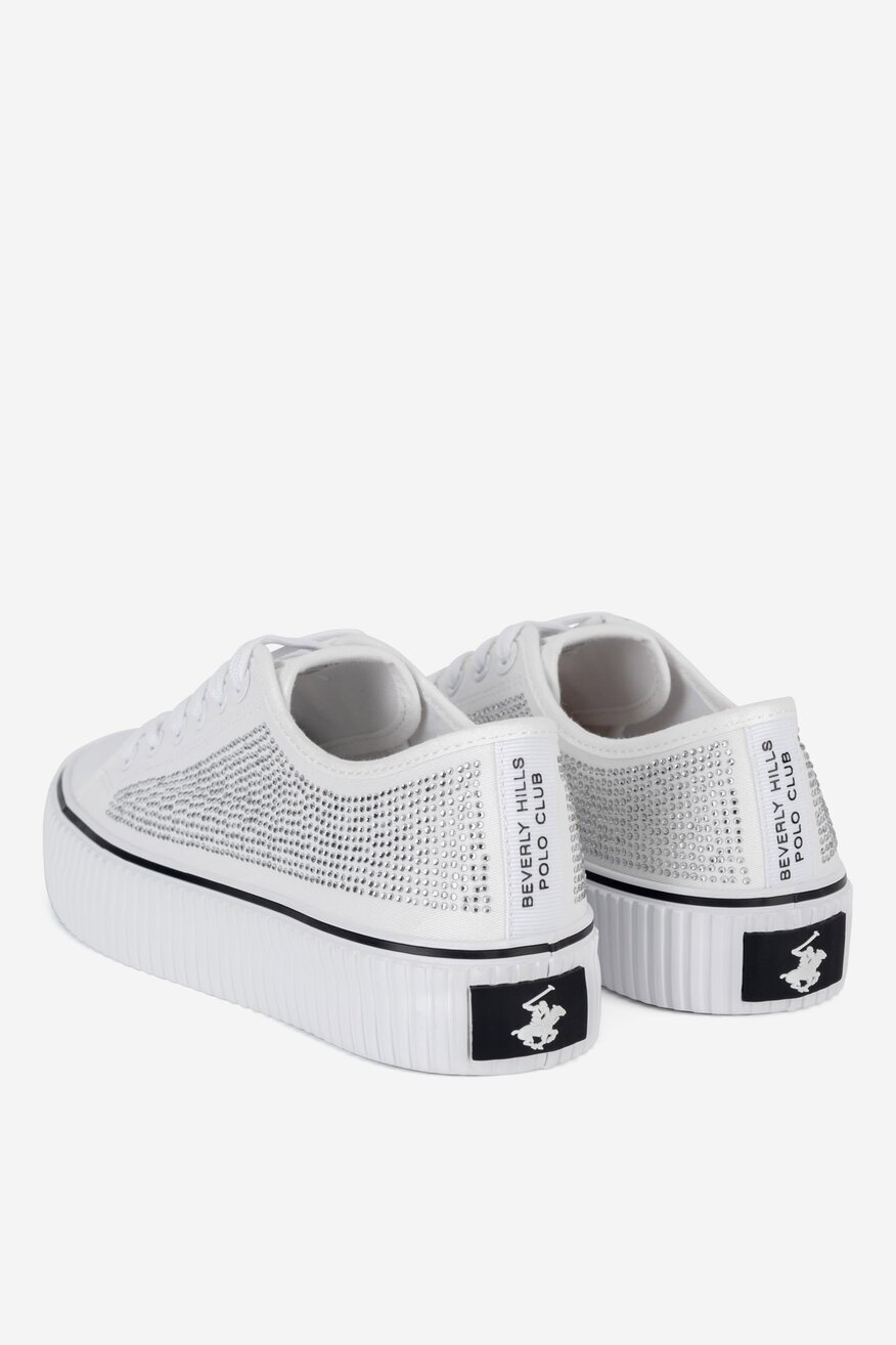 Pantofi pânză Beverly Hills Polo Club ALB - 5905588811312