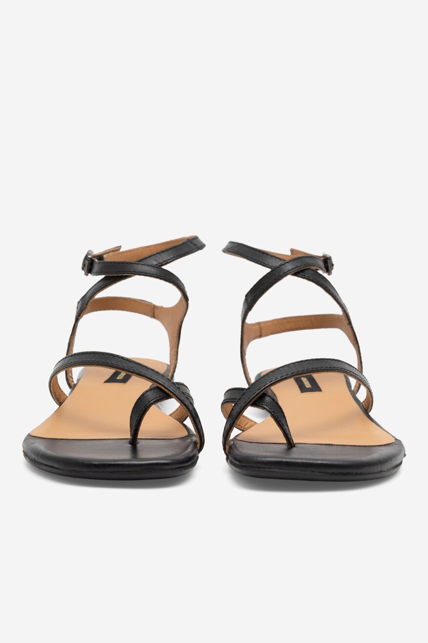 Gino Rossi - Skórzane sandały czarne - 5904862859248