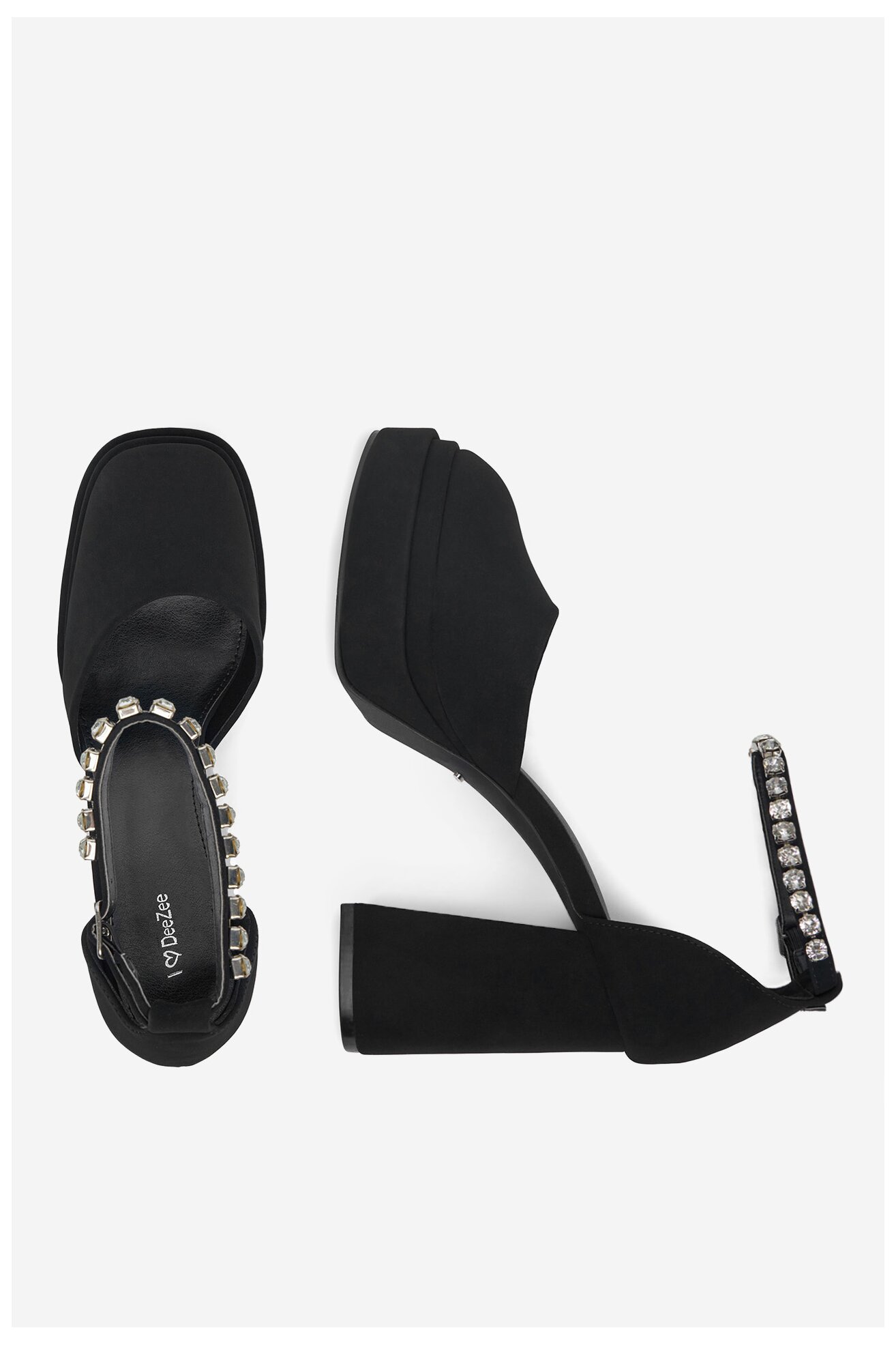 Pantofi cu toc DeeZee LW85478-6 NEGRU