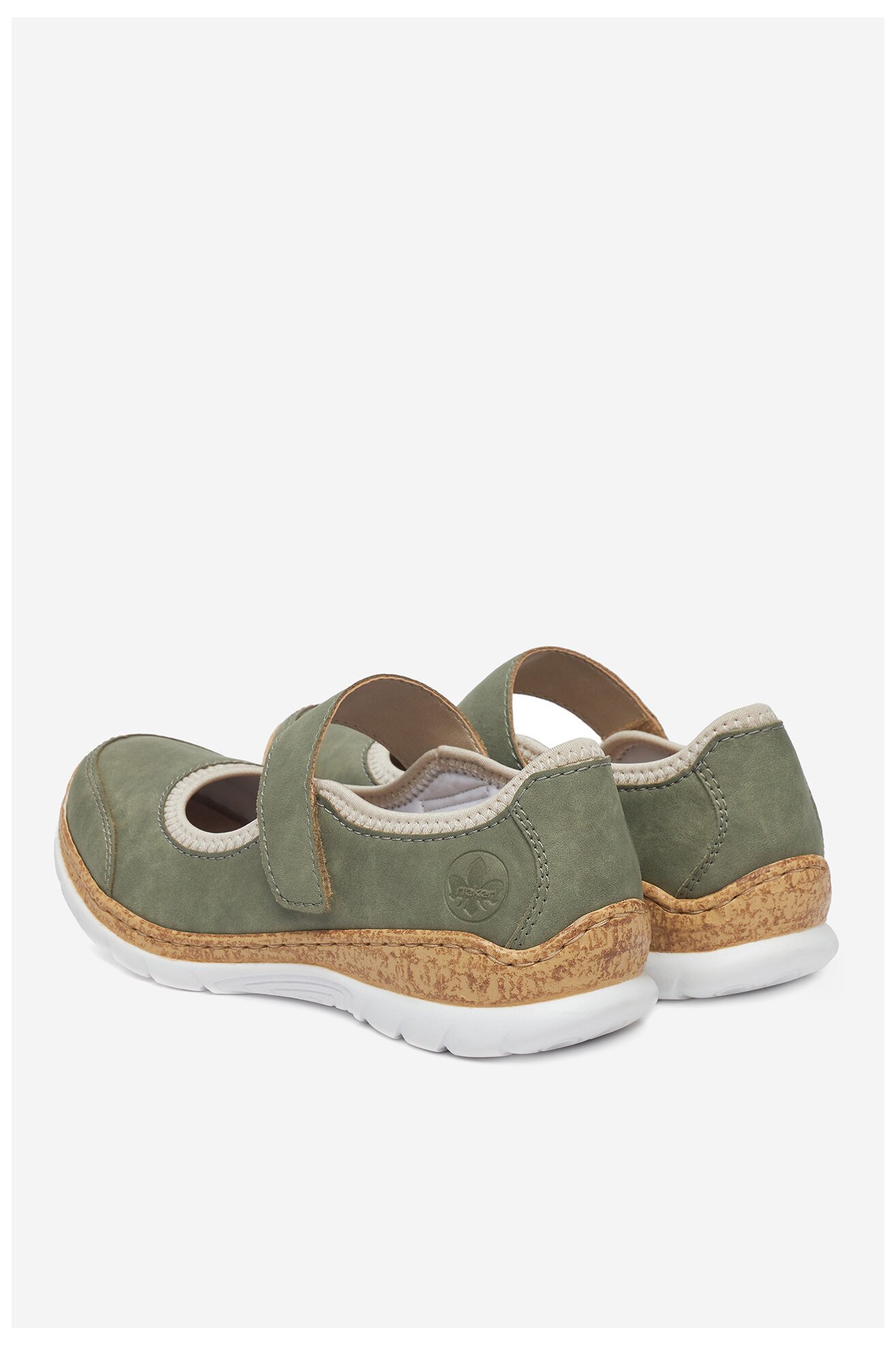 Baleriny Rieker N42B0-52 Oliwkowy