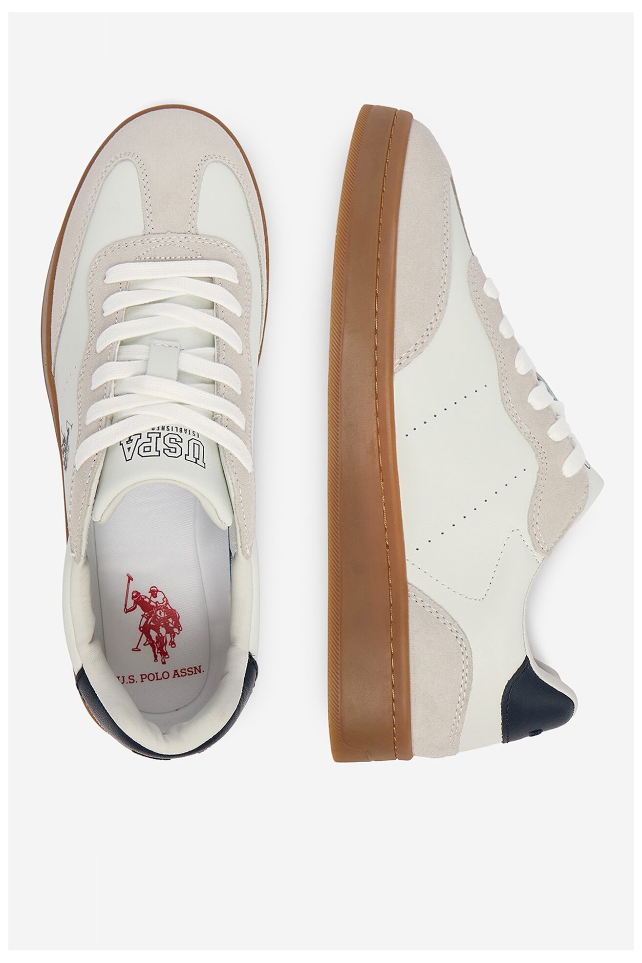 Sneakers U.S. POLO ASSN. EO-ROWAN001M/6LS1 Biały