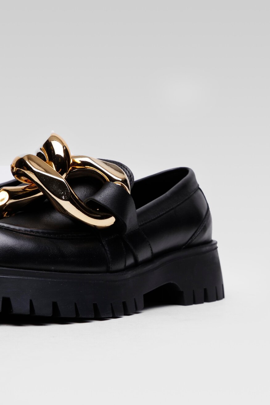 Badura - Skórzane mokasyny z aplikacją - 5904248097745