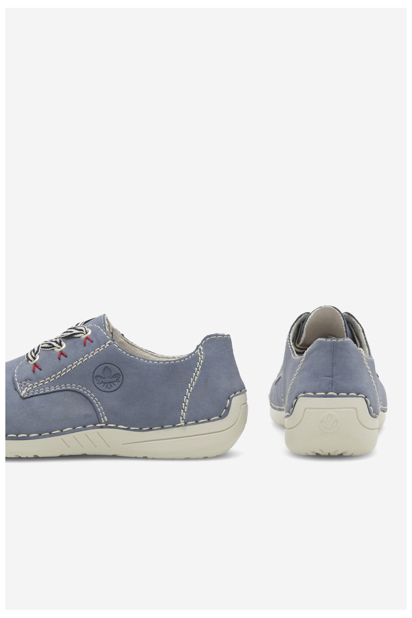 Półbuty Rieker 52520-14 Jeansowy