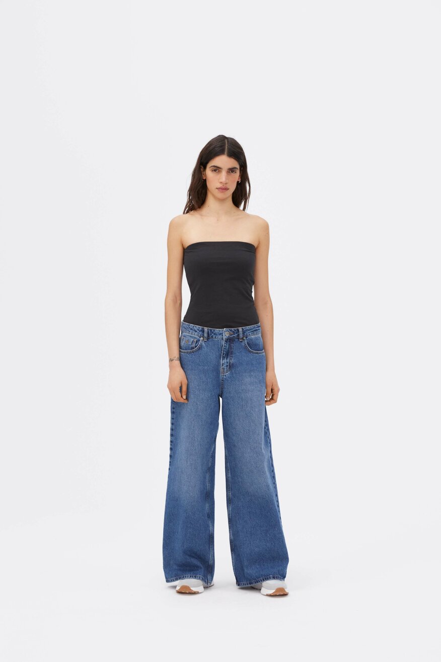 
                Americanos - Jeansy wide low-rise - 2230021007582