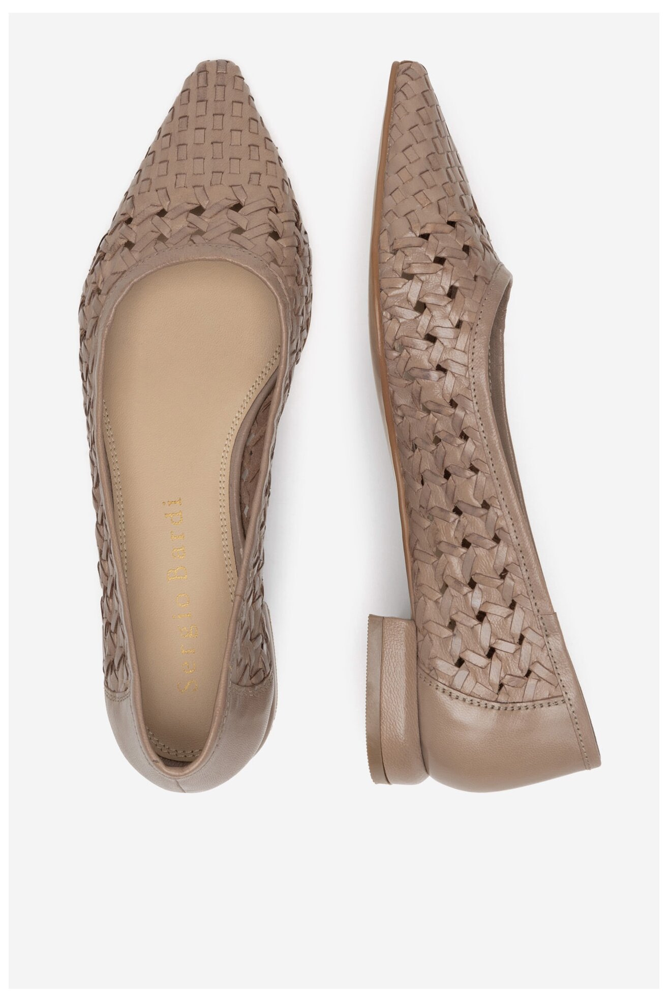 Baleriny Sergio Bardi WI40-F1101-01SB Beżowy ciemny