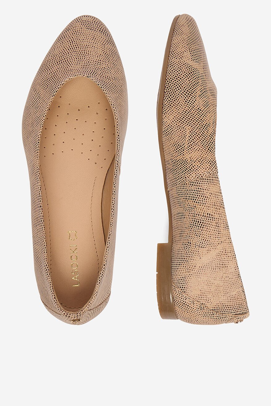Baleriny Lasocki CEO-RST-KAJA-66F Beżowy ciemny - 5906751631775