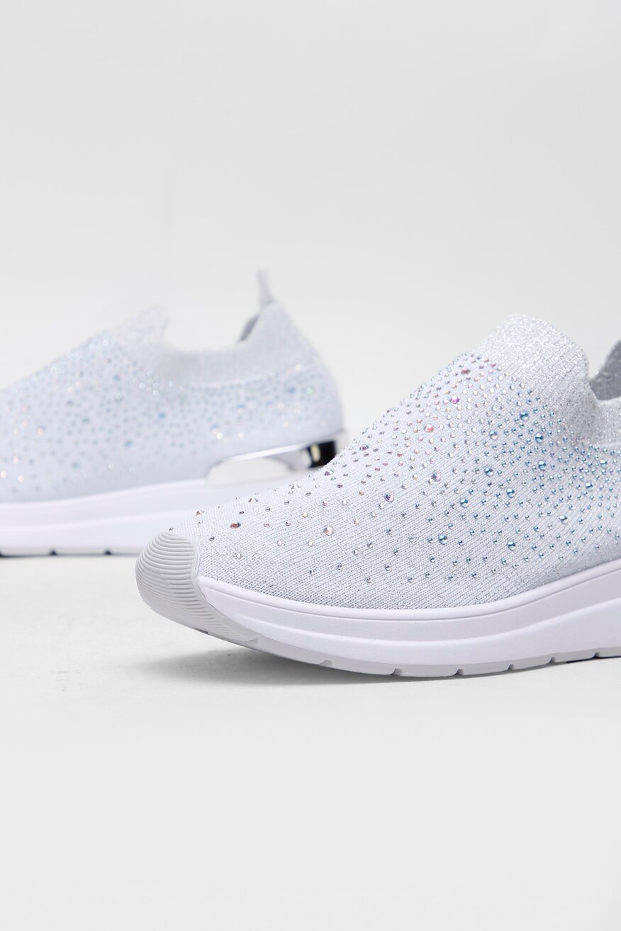 
                Jenny Fairy - Sneakersy z aplikacją srebrne - 5904248239749