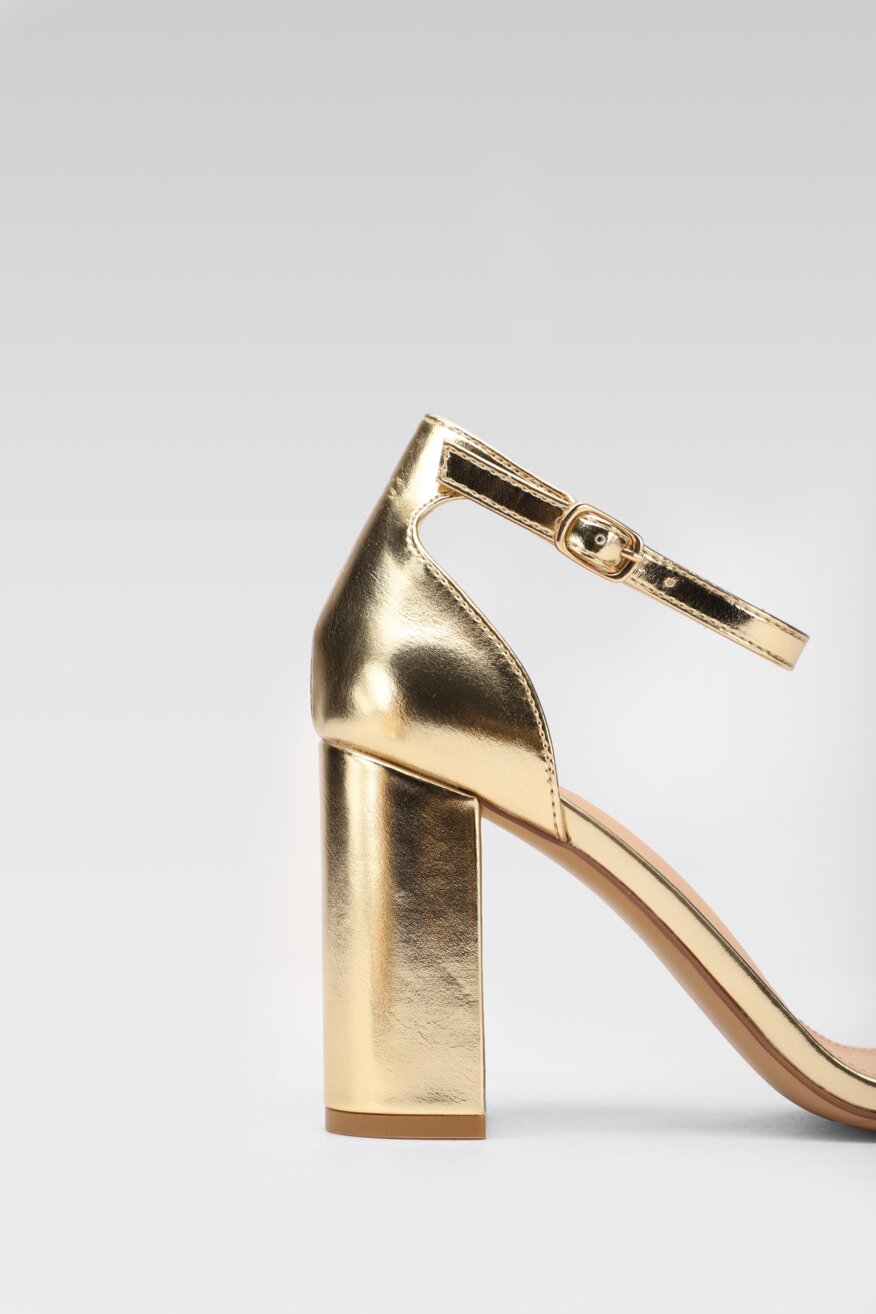 
                DeeZee - Sandały na obcasie metaliczne - 5903698607870