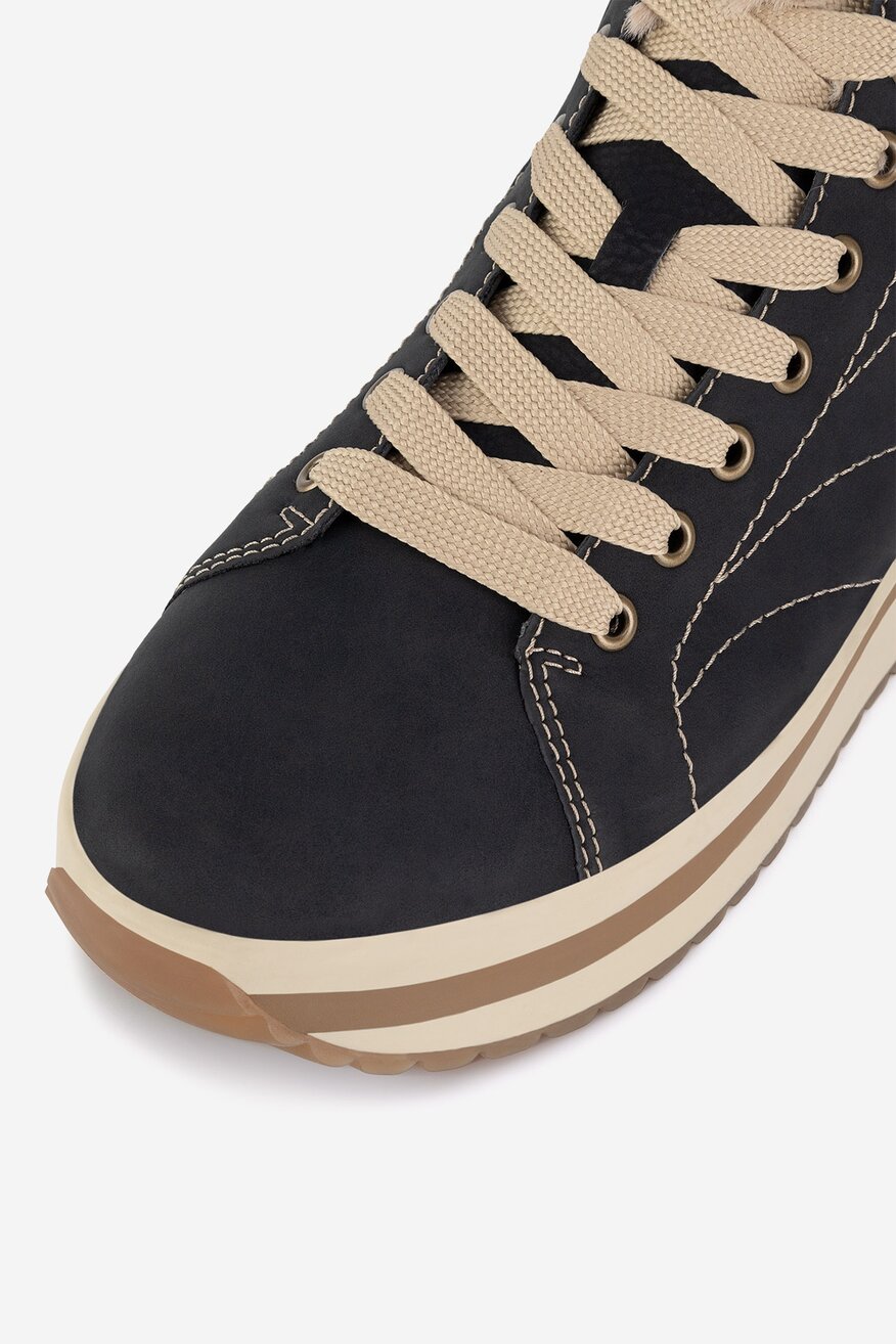 Rieker Revolution Lifestyle - Trzewiki skórzane ocieplane - 2230068928567