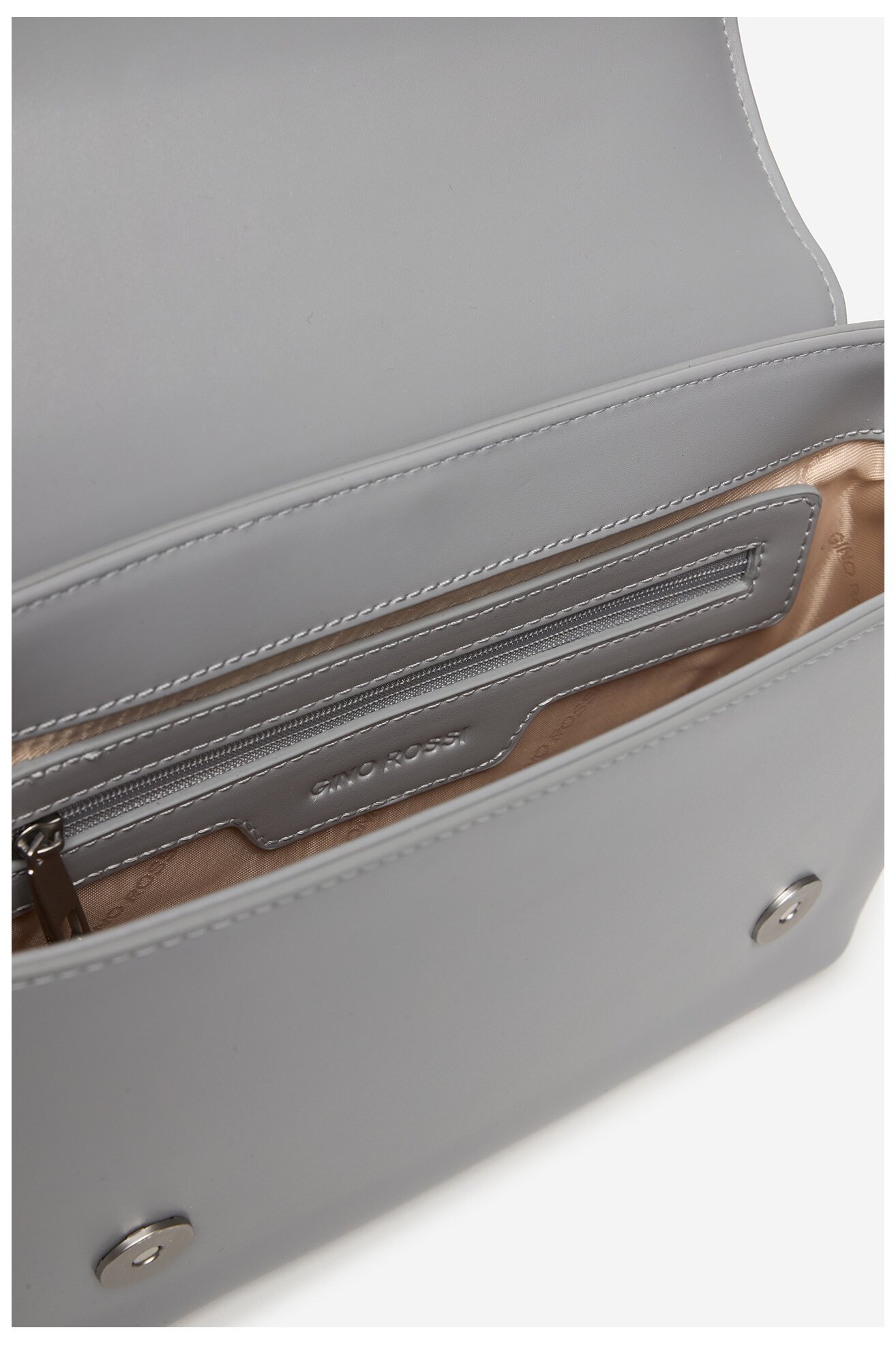 Сумка З Ремінцем Gino Rossi C-KY185 СВІТЛО-СІРИЙ