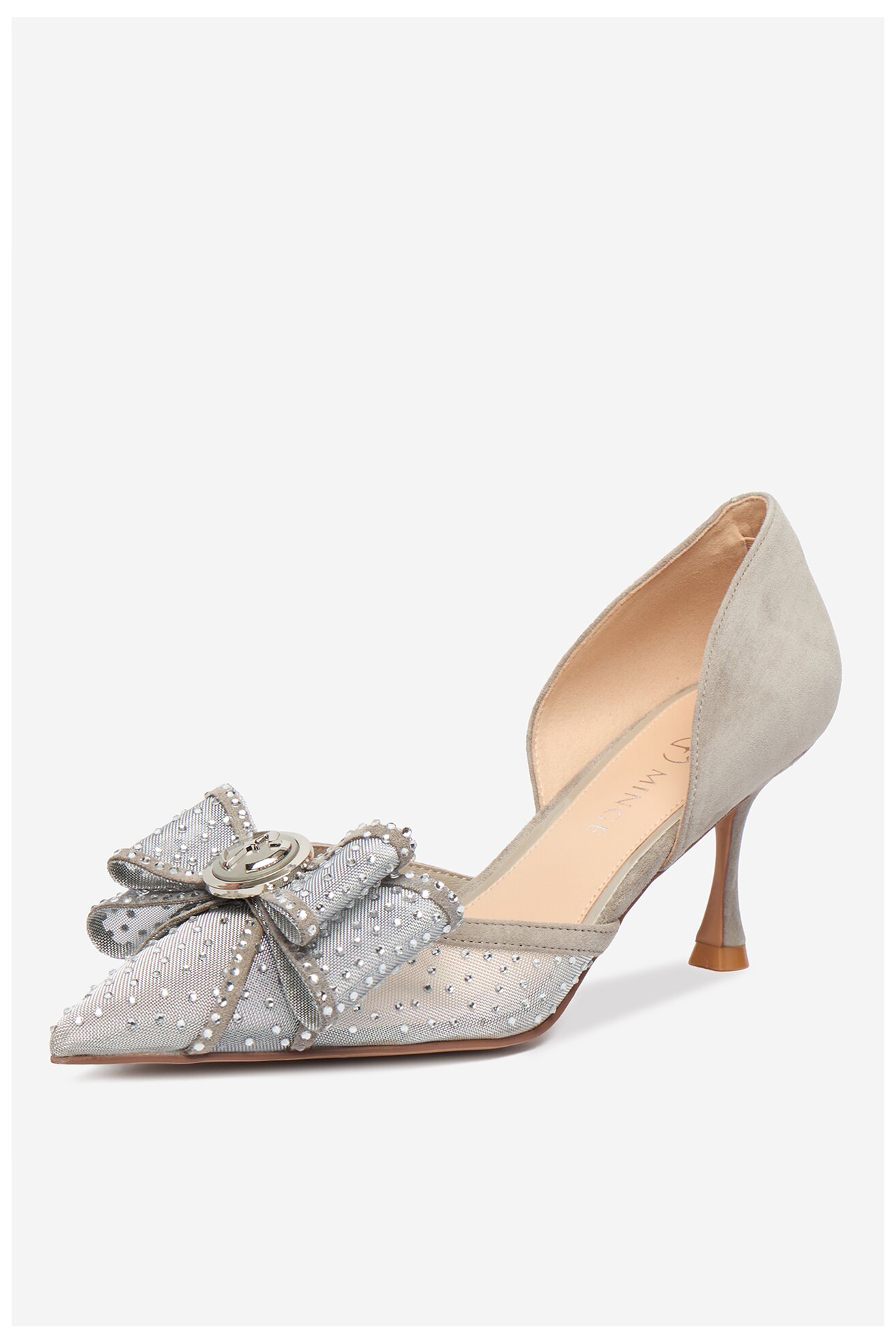 Czółenka EVA MINGE EO-AVA-78096-202 Srebrny