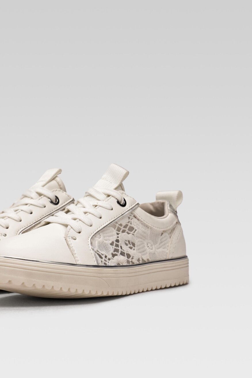 
                DeeZee - Półbuty pastelowe białe - 5903698437941