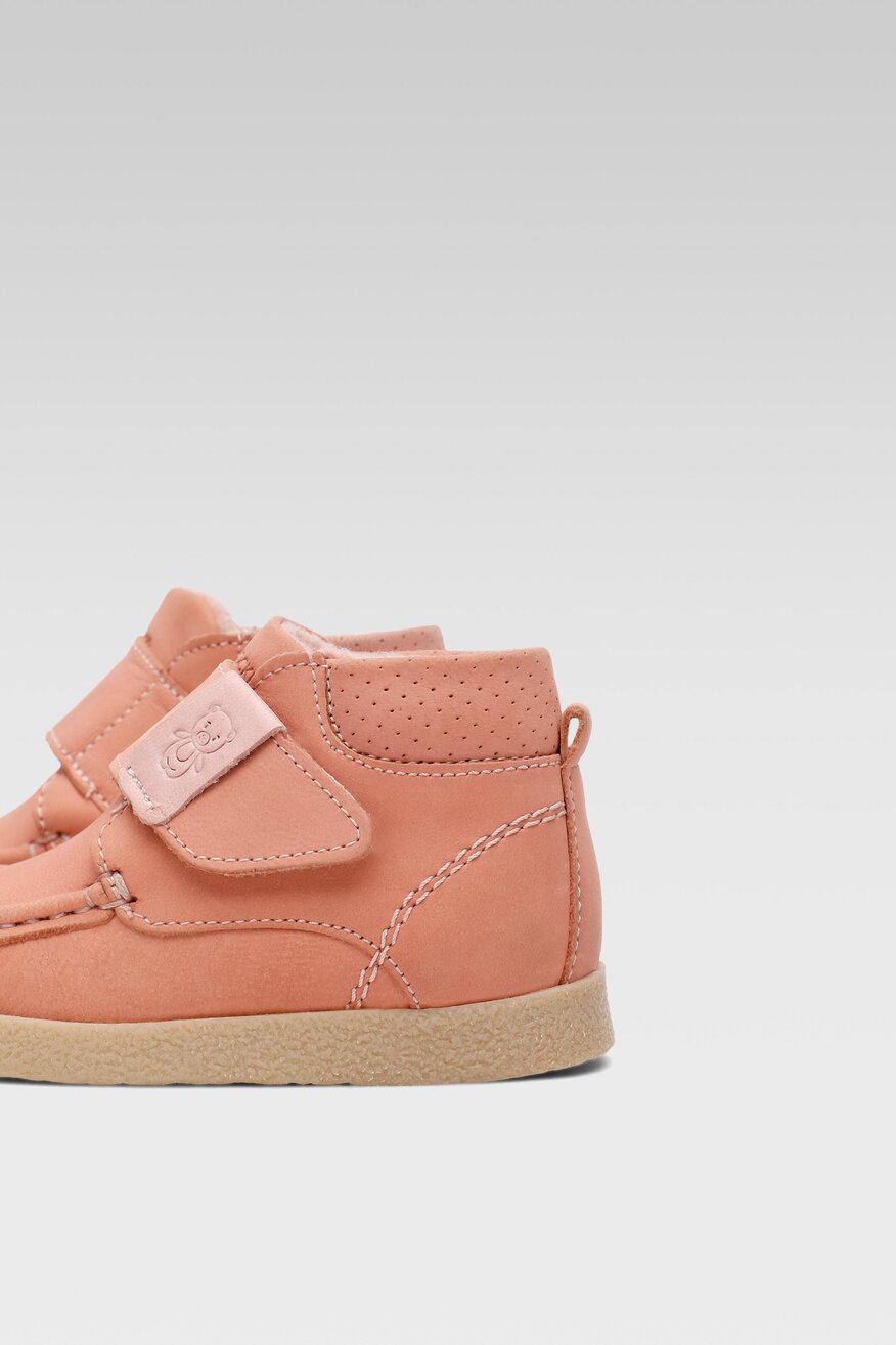 
                Lasocki Kids - Skórzane botki różowe - 5904862213033