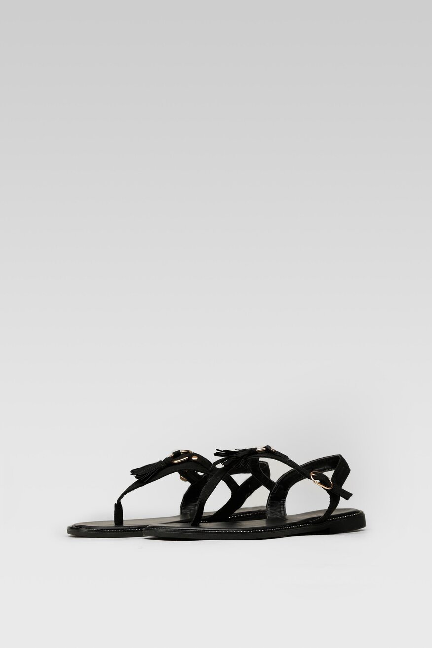 
                Bassano - Sandały z aplikacją czarne - 5904248257071